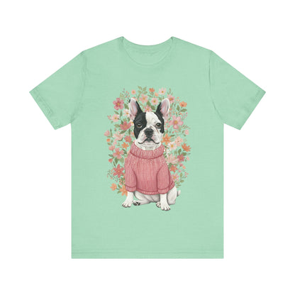 Piebald Frenchie Bouquet Tshirt