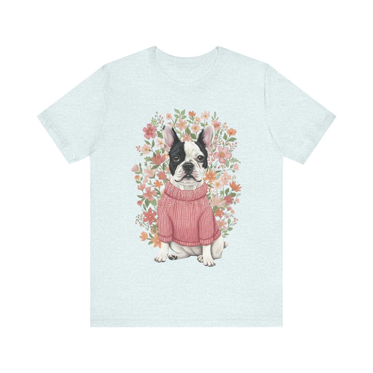 Piebald Frenchie Bouquet Tshirt