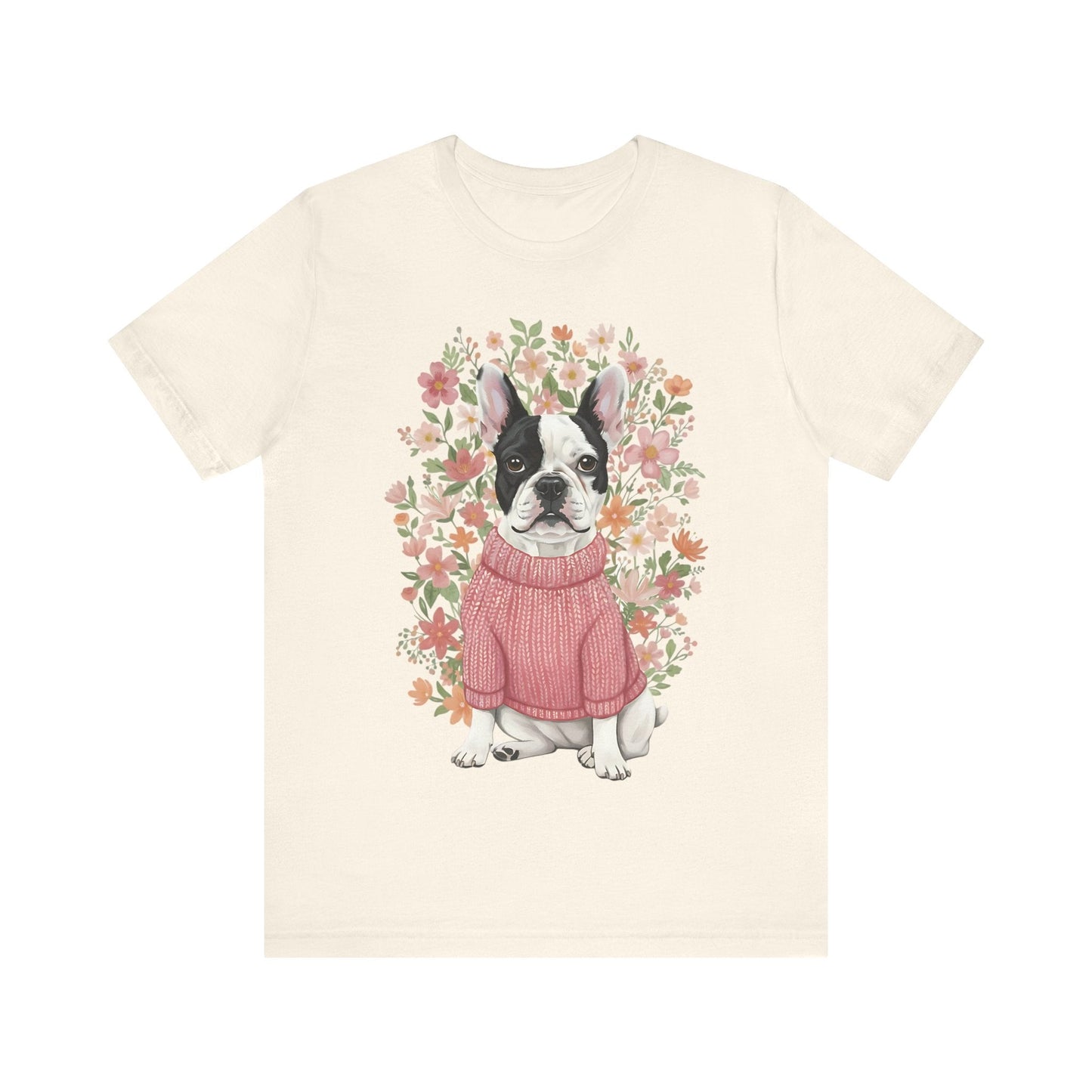 Piebald Frenchie Bouquet Tshirt
