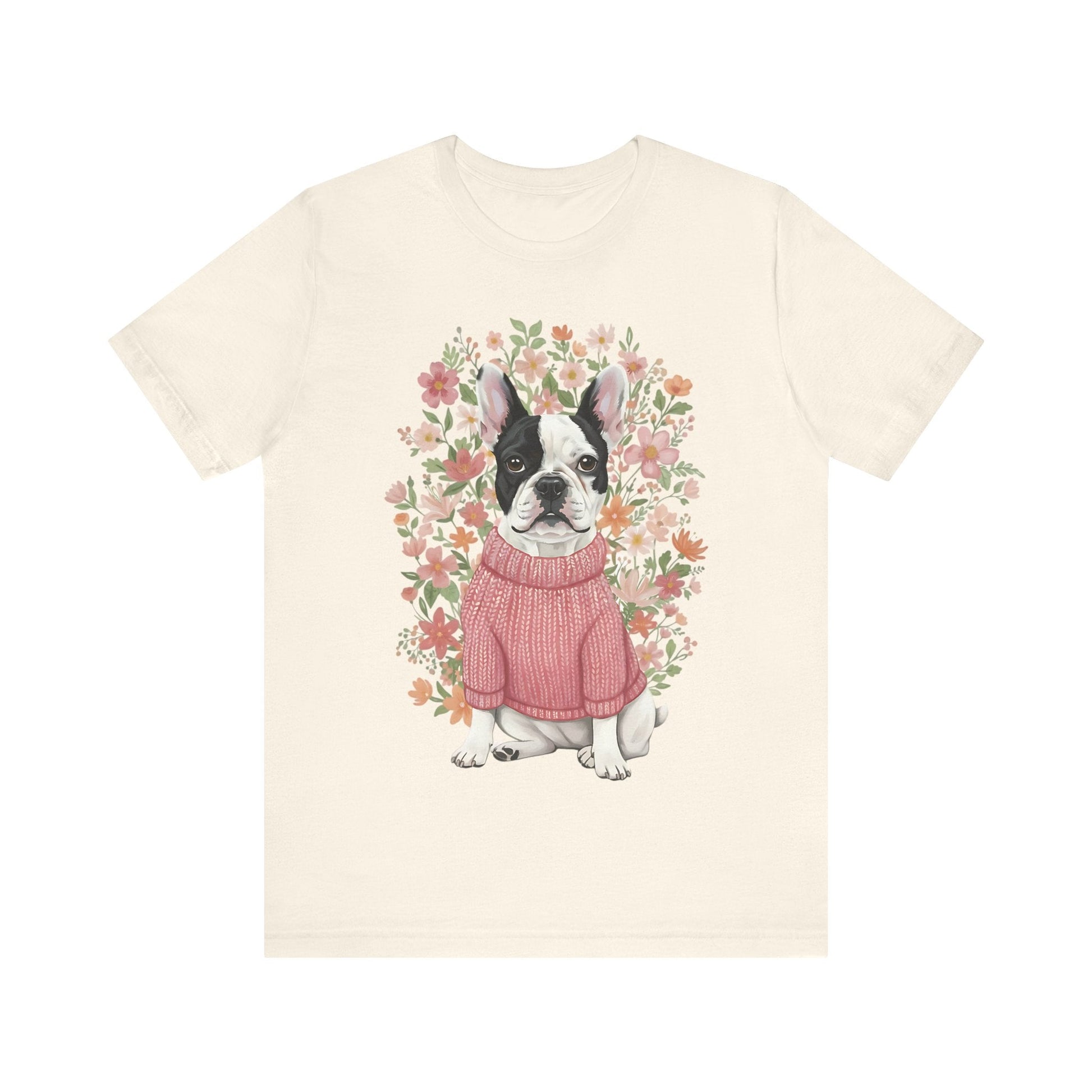 Piebald Frenchie Bouquet Tshirt