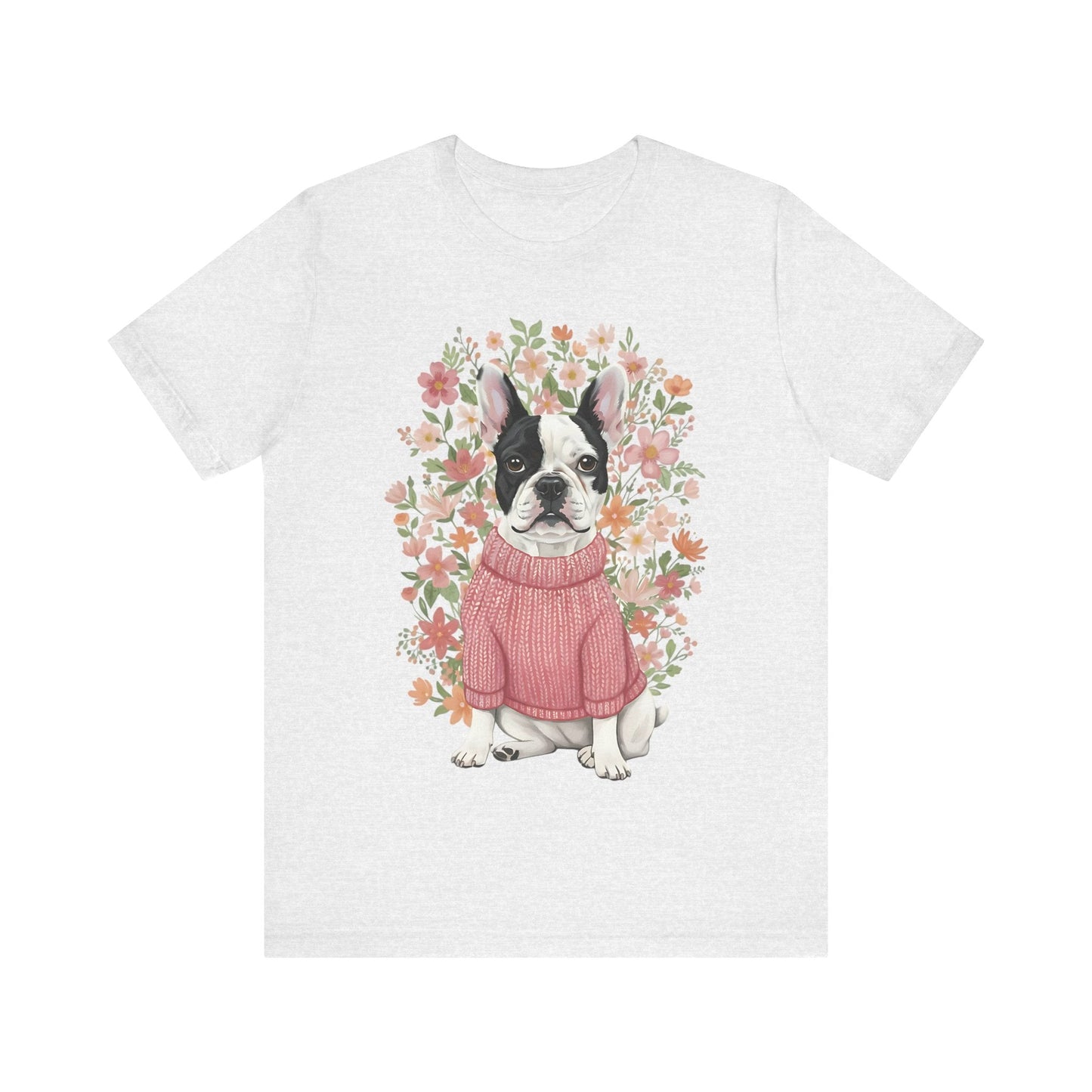 Piebald Frenchie Bouquet Tshirt