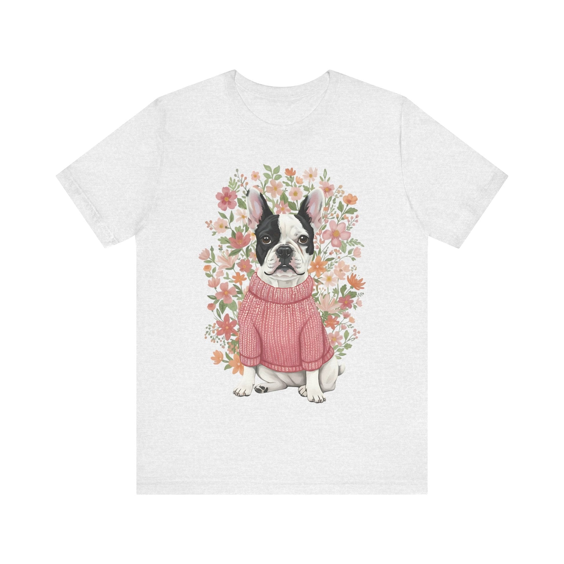 Piebald Frenchie Bouquet Tshirt