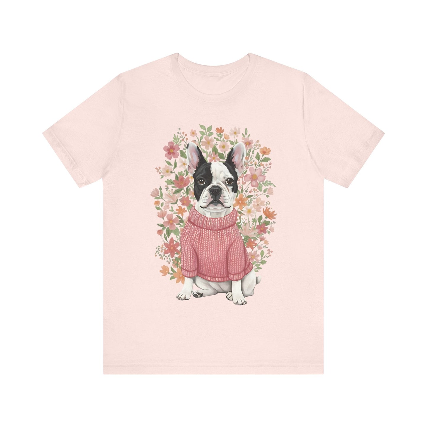 Piebald Frenchie Bouquet Tshirt