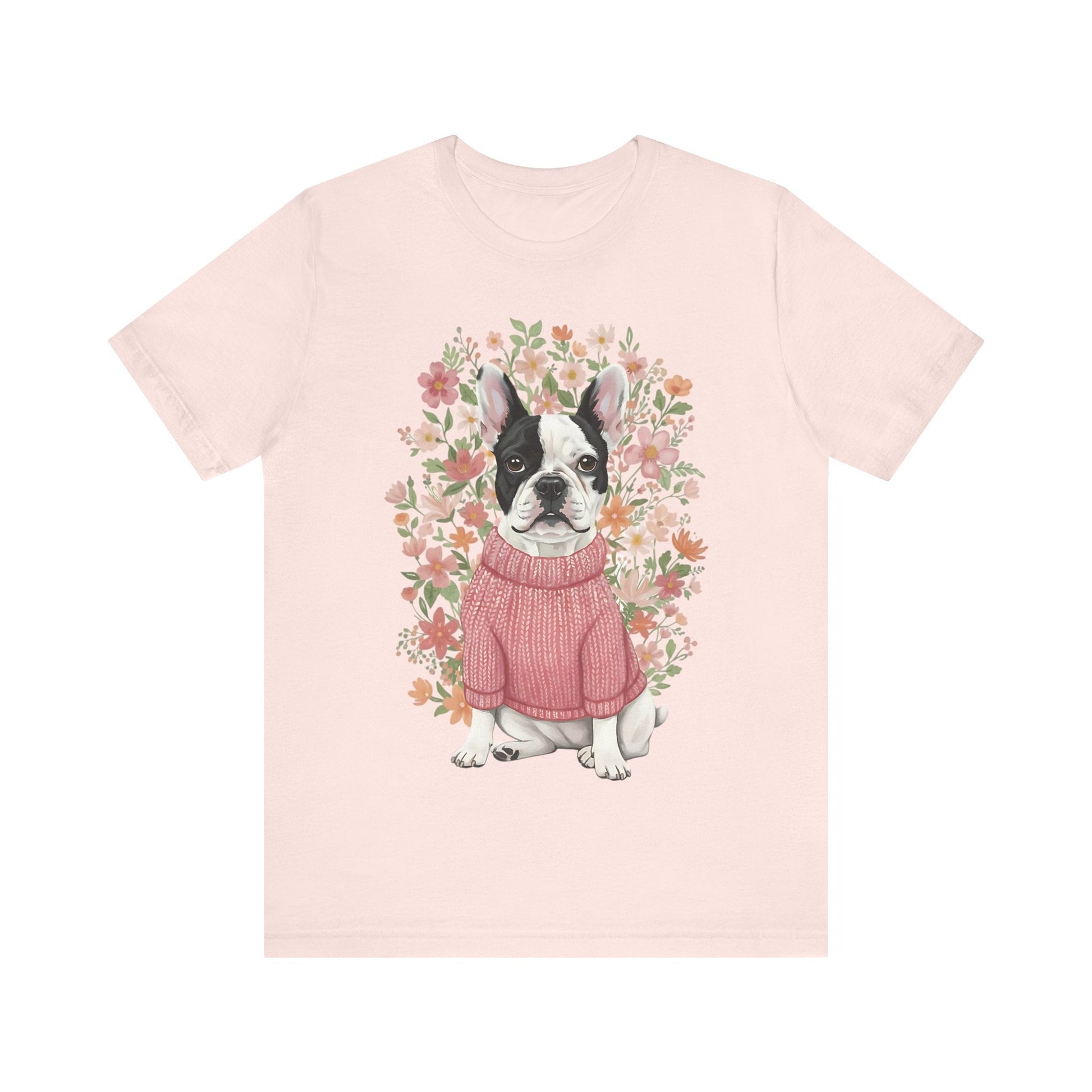 Piebald Frenchie Bouquet Tshirt