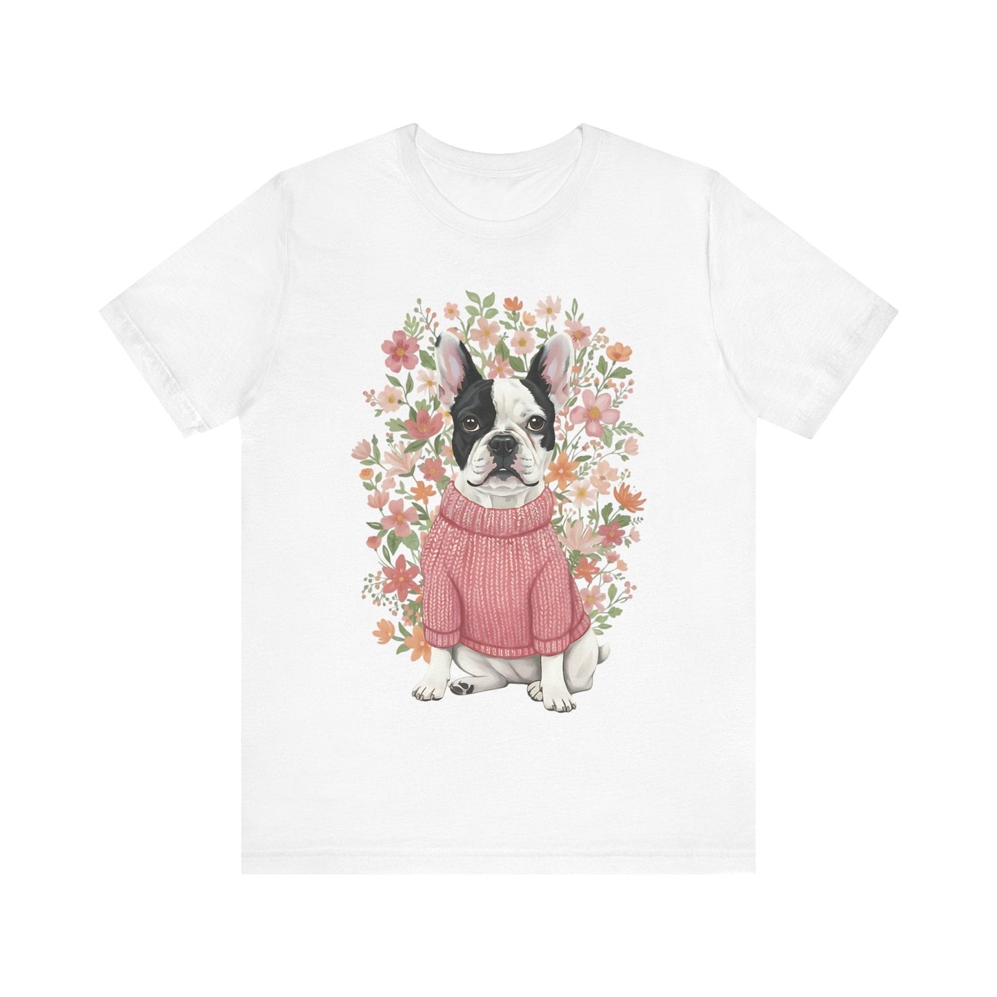 Piebald Frenchie Bouquet Tshirt