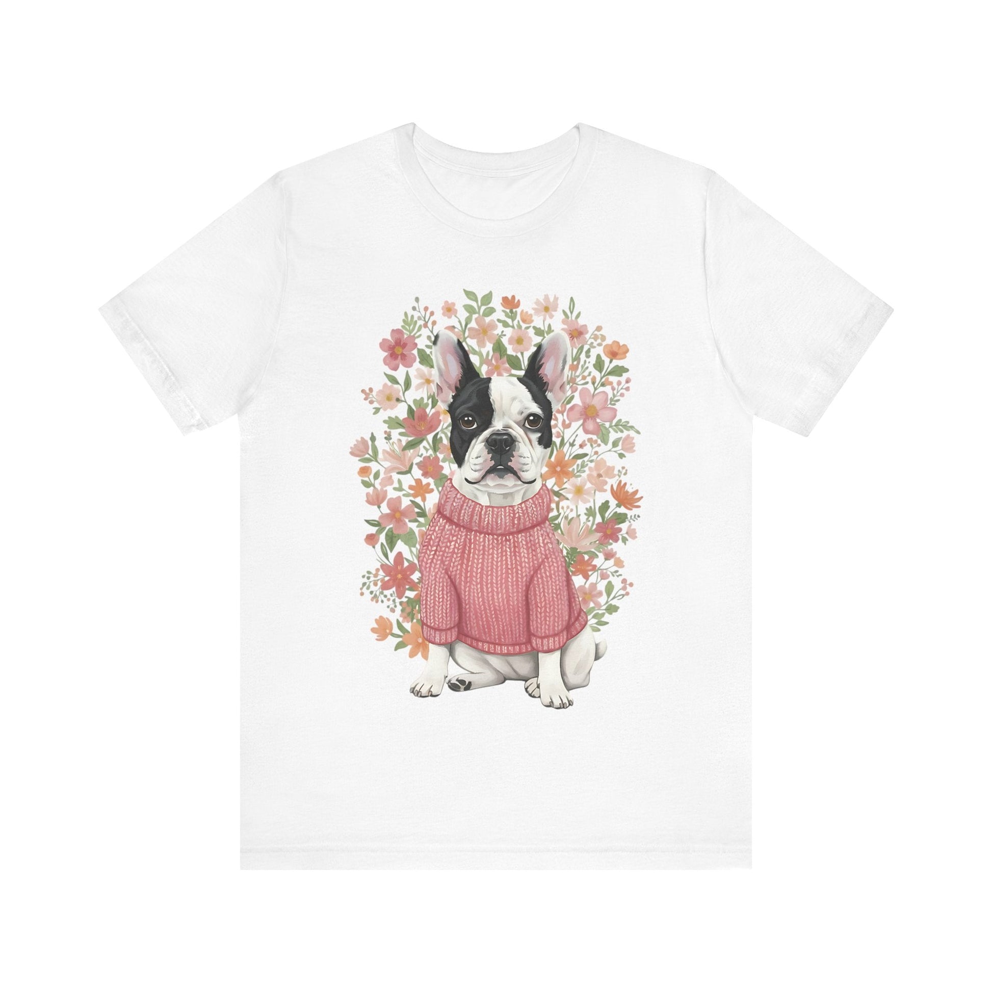 Piebald Frenchie Bouquet Tshirt