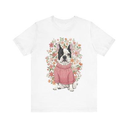 Piebald Frenchie Bouquet Tshirt