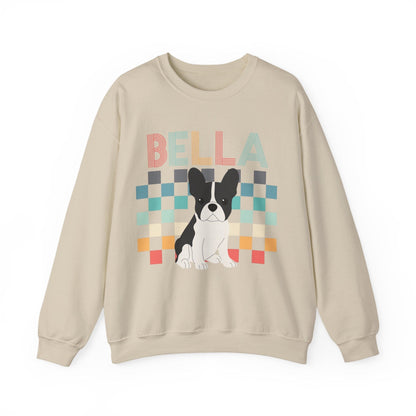 Piebald Frenchie Checkered Sweatshirt