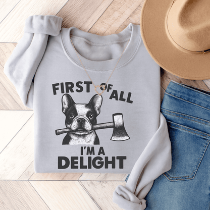 Piebald Frenchie Delight Sweatshirt Ash