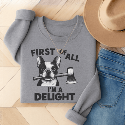 Piebald Frenchie Delight Sweatshirt Sport Grey