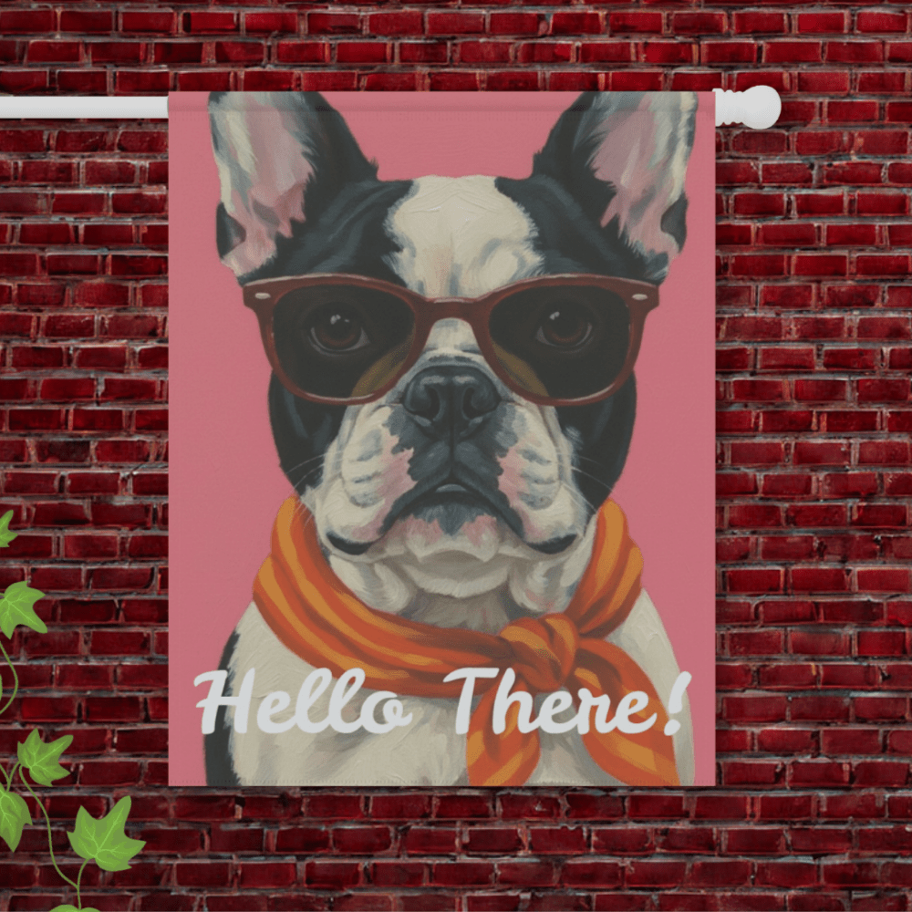 Piebald Frenchie Fabulous Garden Yard Flag 24.5'' × 32''