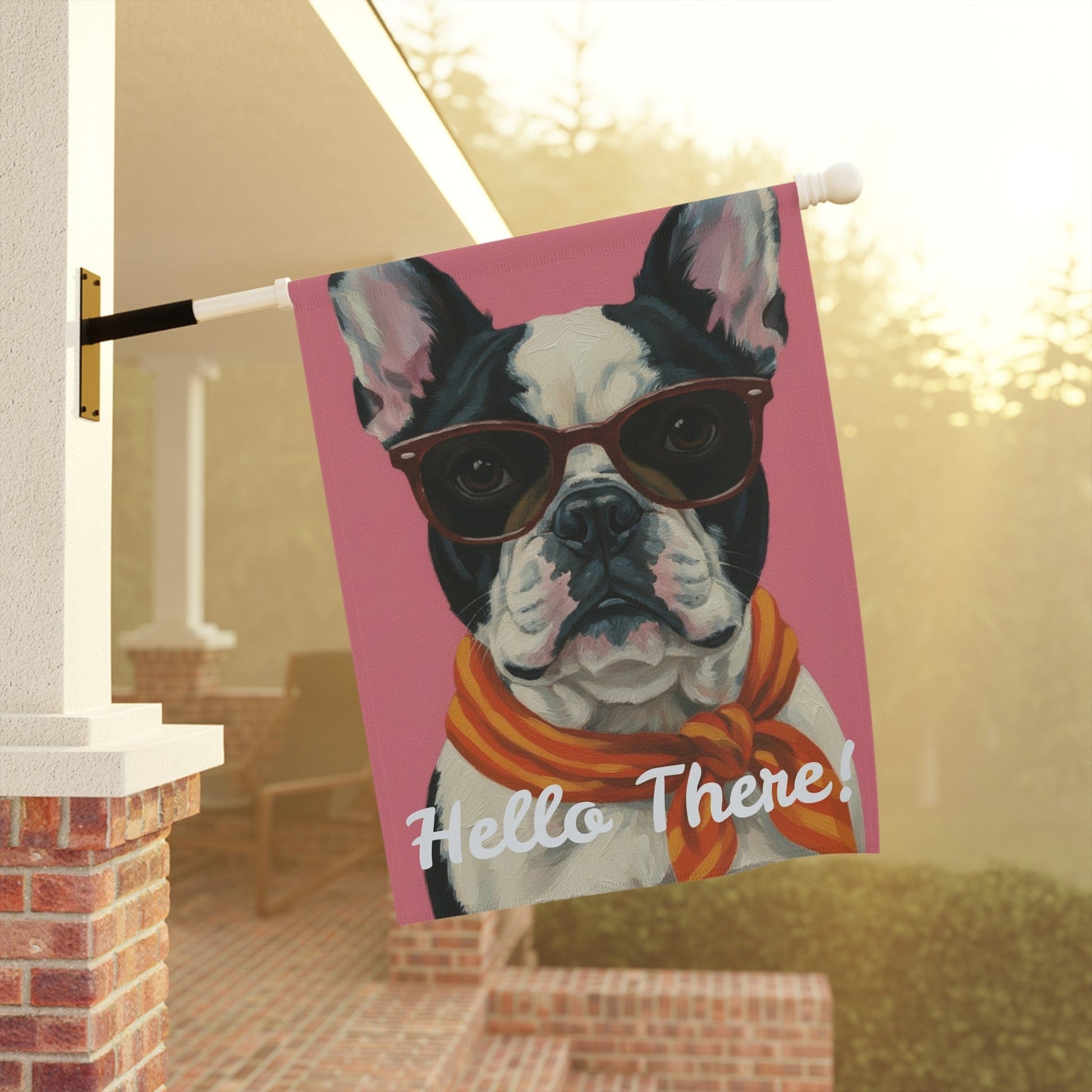Piebald Frenchie Fabulous Garden Yard Flag