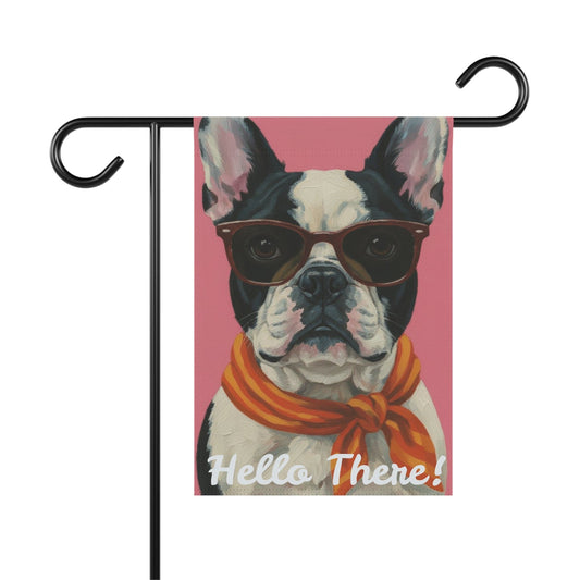 Piebald Frenchie Fabulous Garden Yard Flag