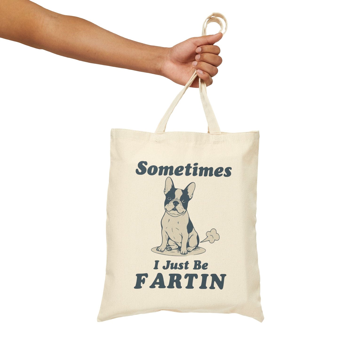Piebald Frenchie Fartin Tote Bag