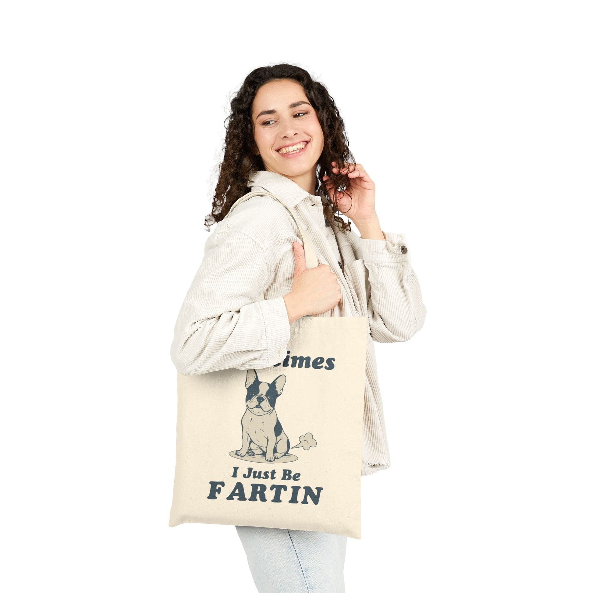 Piebald Frenchie Fartin Tote Bag