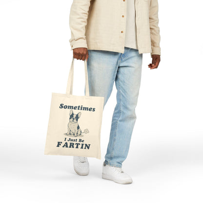 Piebald Frenchie Fartin Tote Bag