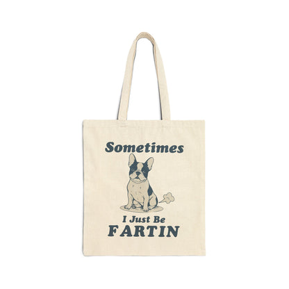 Piebald Frenchie Fartin Tote Bag