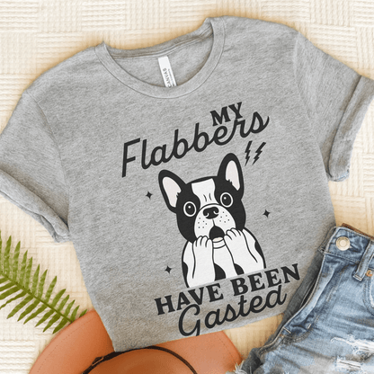 Piebald Frenchie Flabbergasted Tshirt Athletic Heather