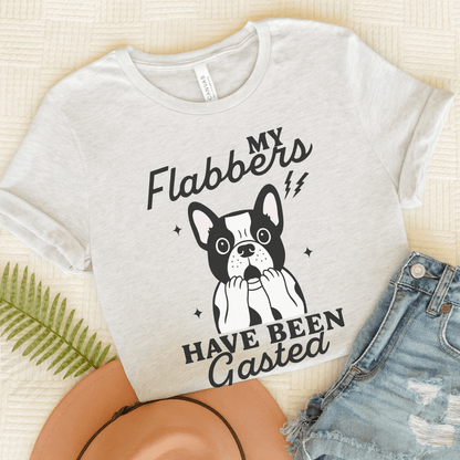 Piebald Frenchie Flabbergasted Tshirt Ash