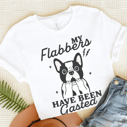 Piebald Frenchie Flabbergasted Tshirt White