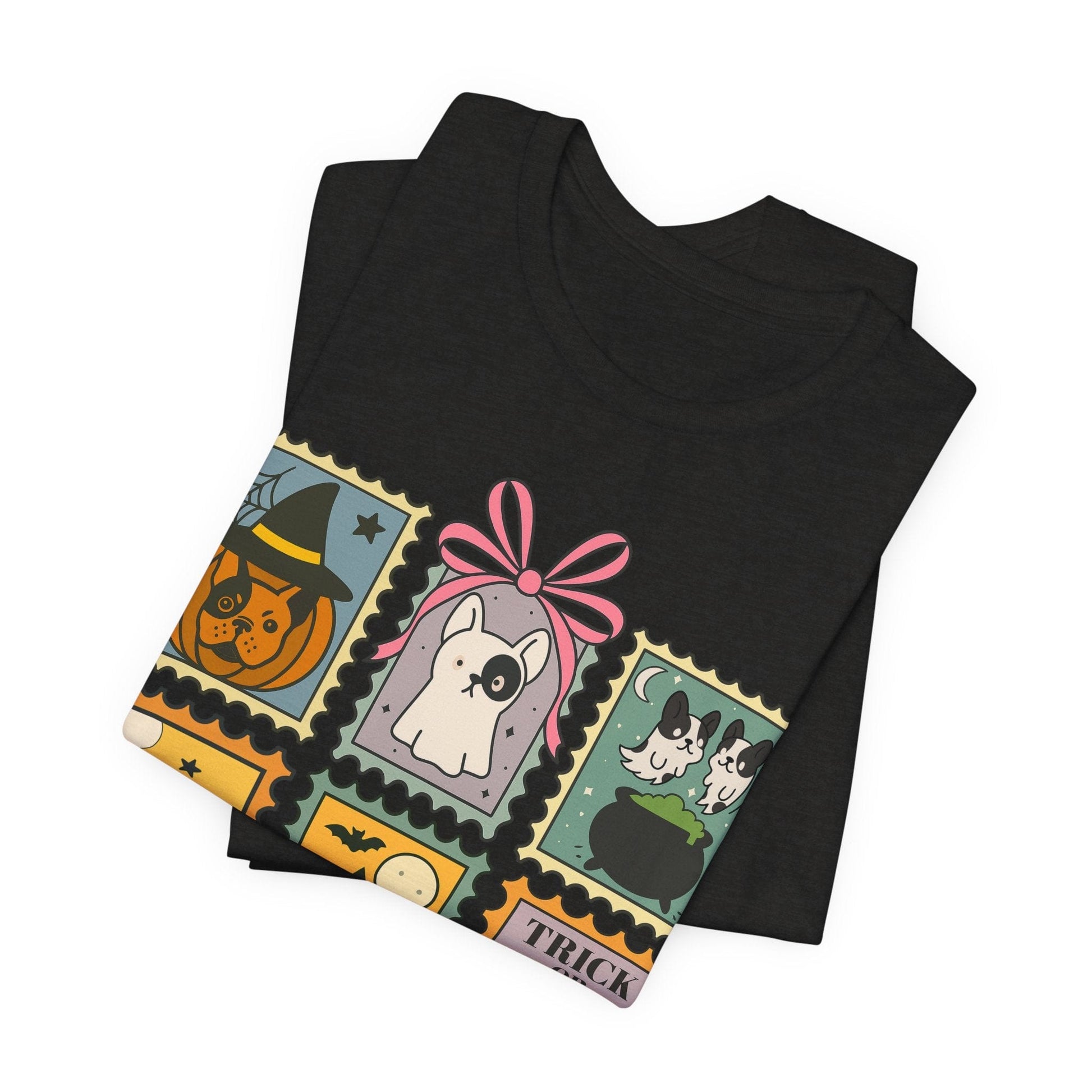 Piebald Frenchie Halloween Stamps TShirt