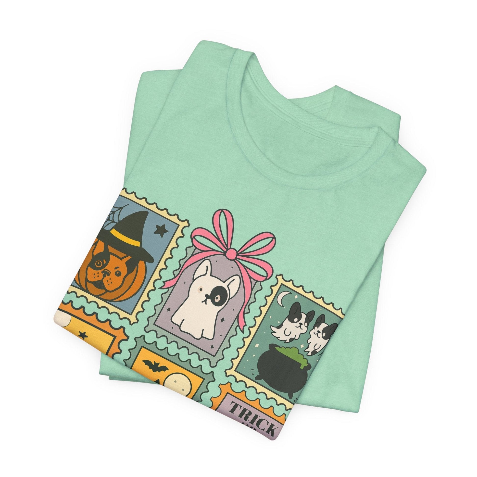 Piebald Frenchie Halloween Stamps TShirt