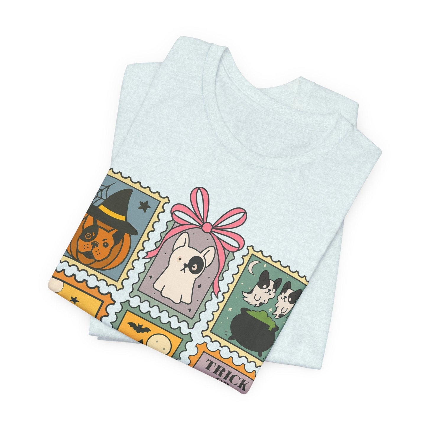 Piebald Frenchie Halloween Stamps TShirt
