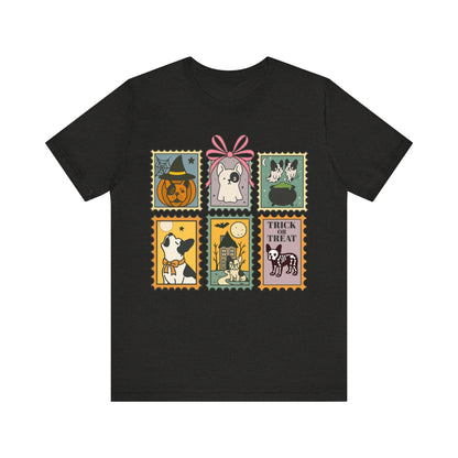 Piebald Frenchie Halloween Stamps TShirt