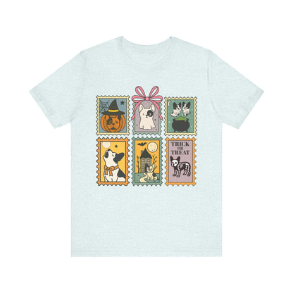 Piebald Frenchie Halloween Stamps TShirt