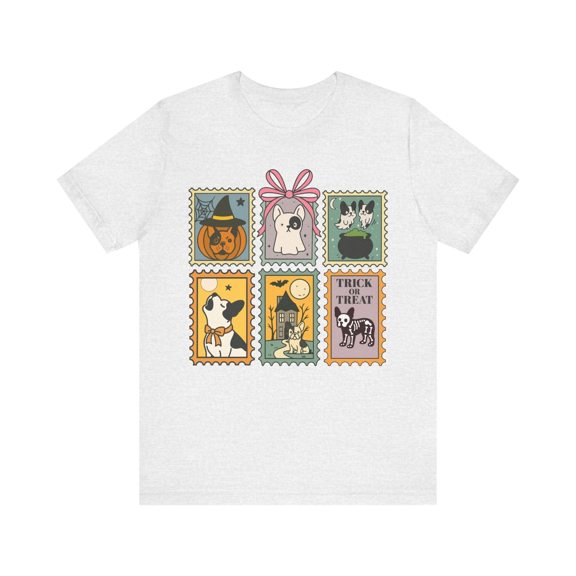 Piebald Frenchie Halloween Stamps TShirt