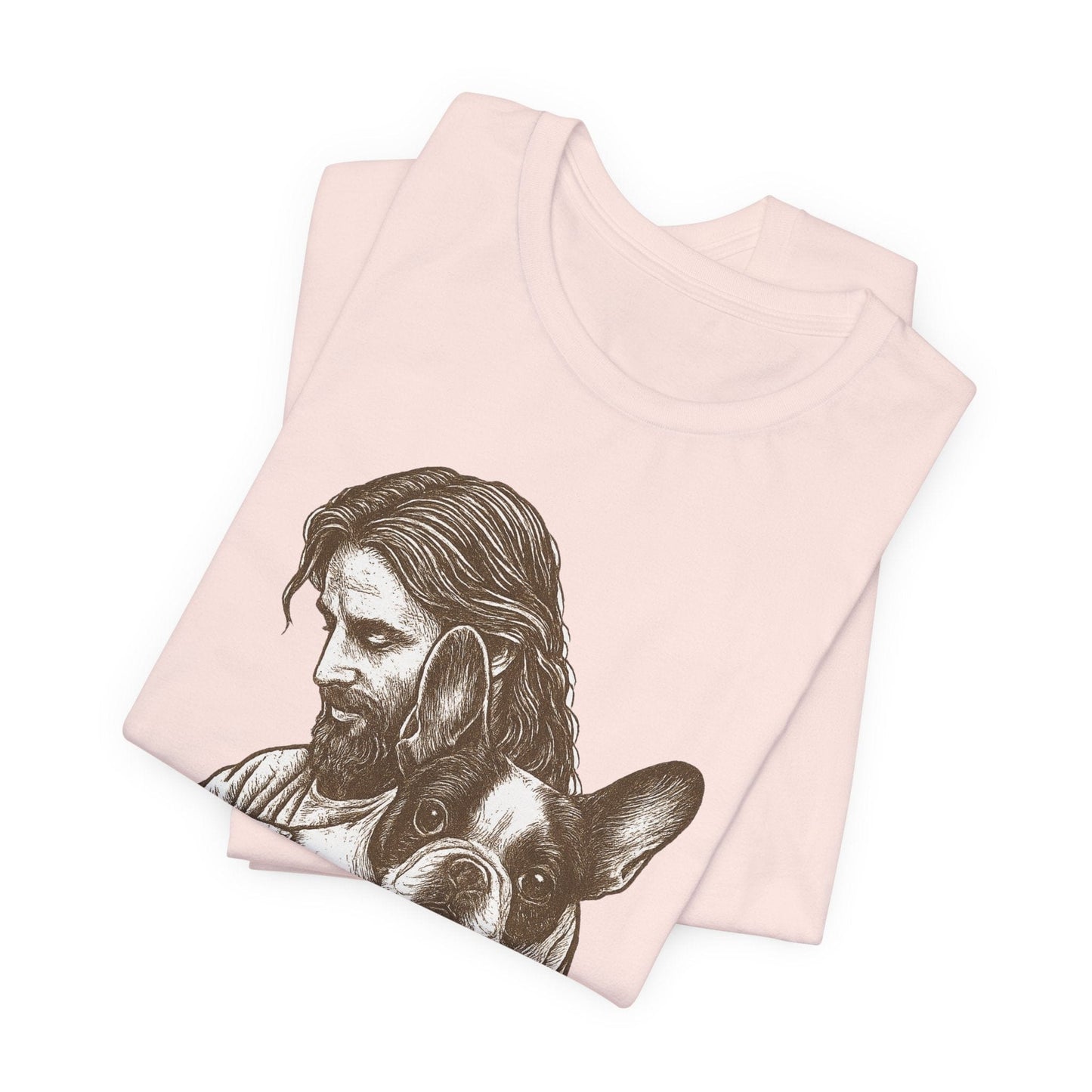 Piebald Frenchie Jesus TShirt