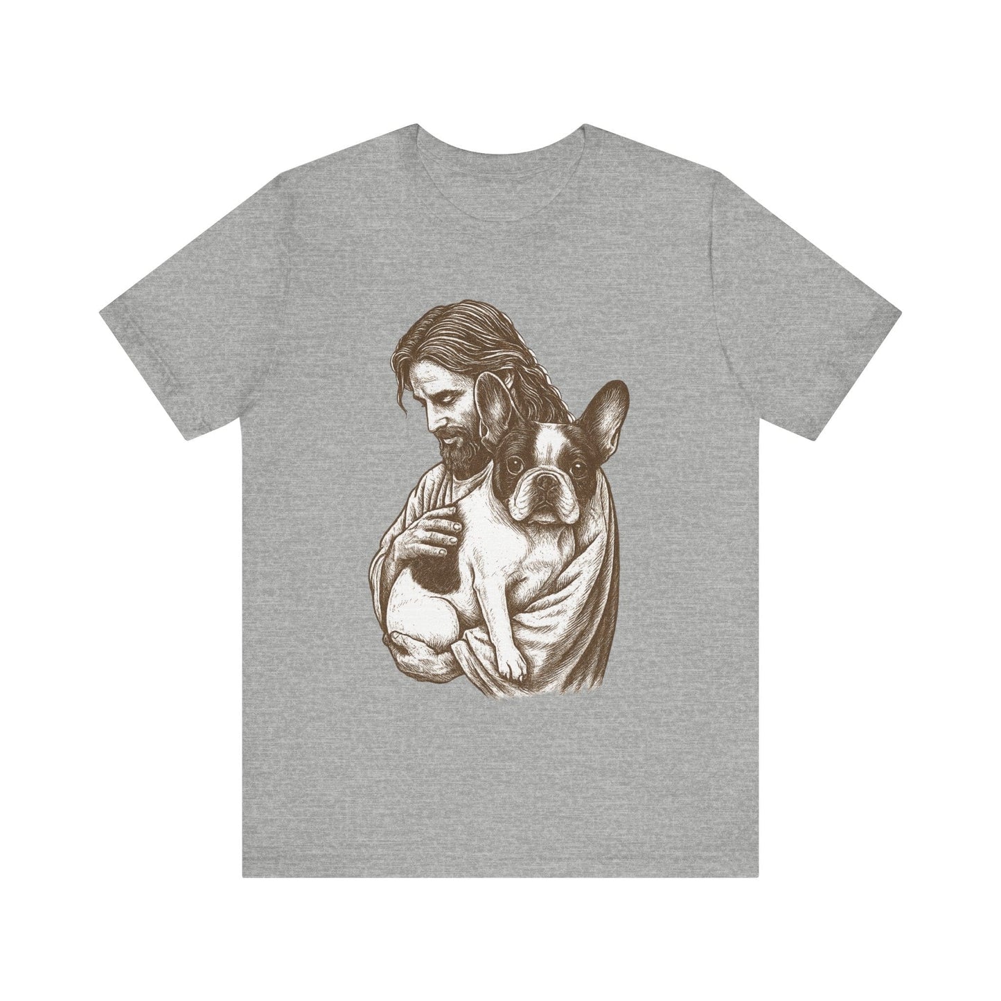 Piebald Frenchie Jesus TShirt
