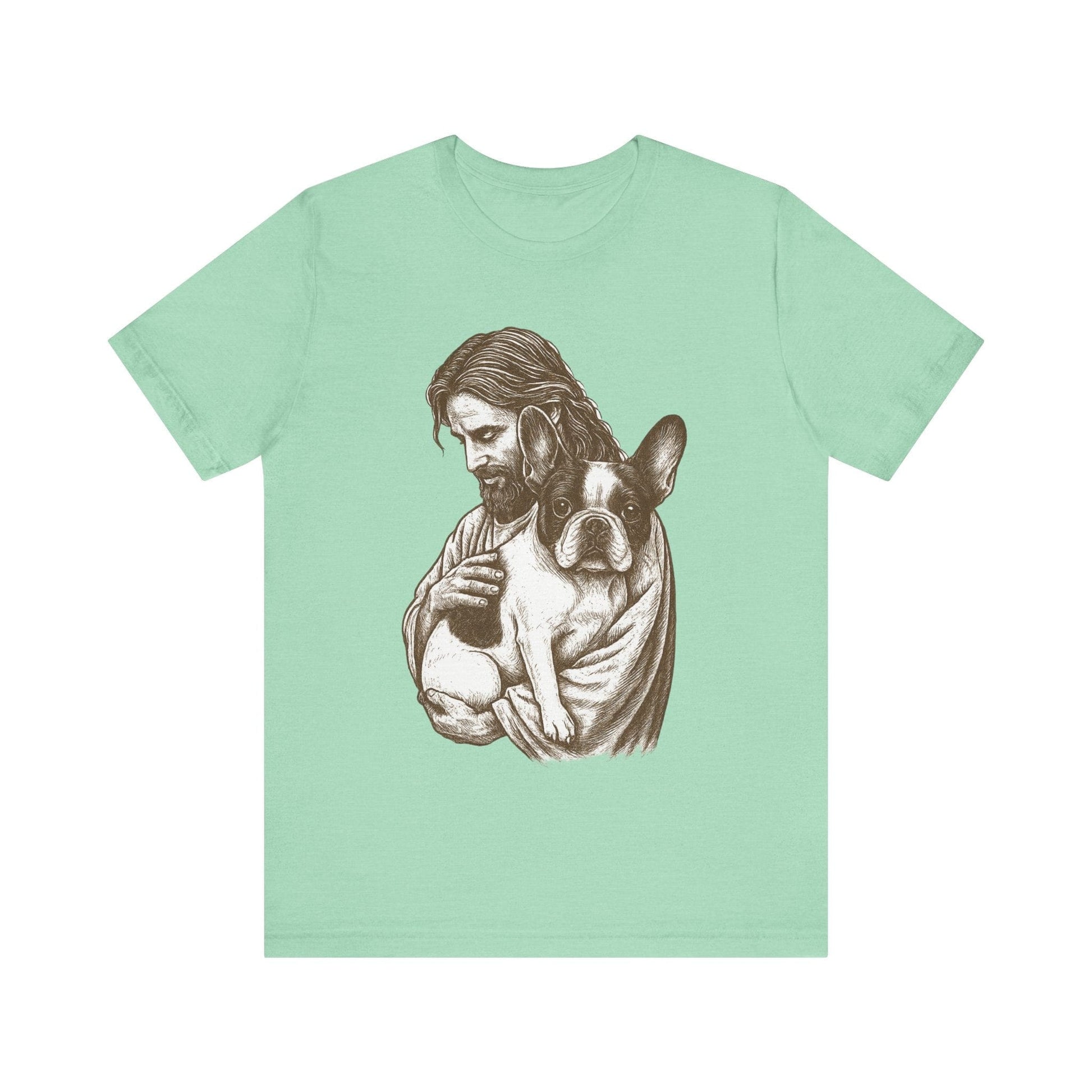 Piebald Frenchie Jesus TShirt