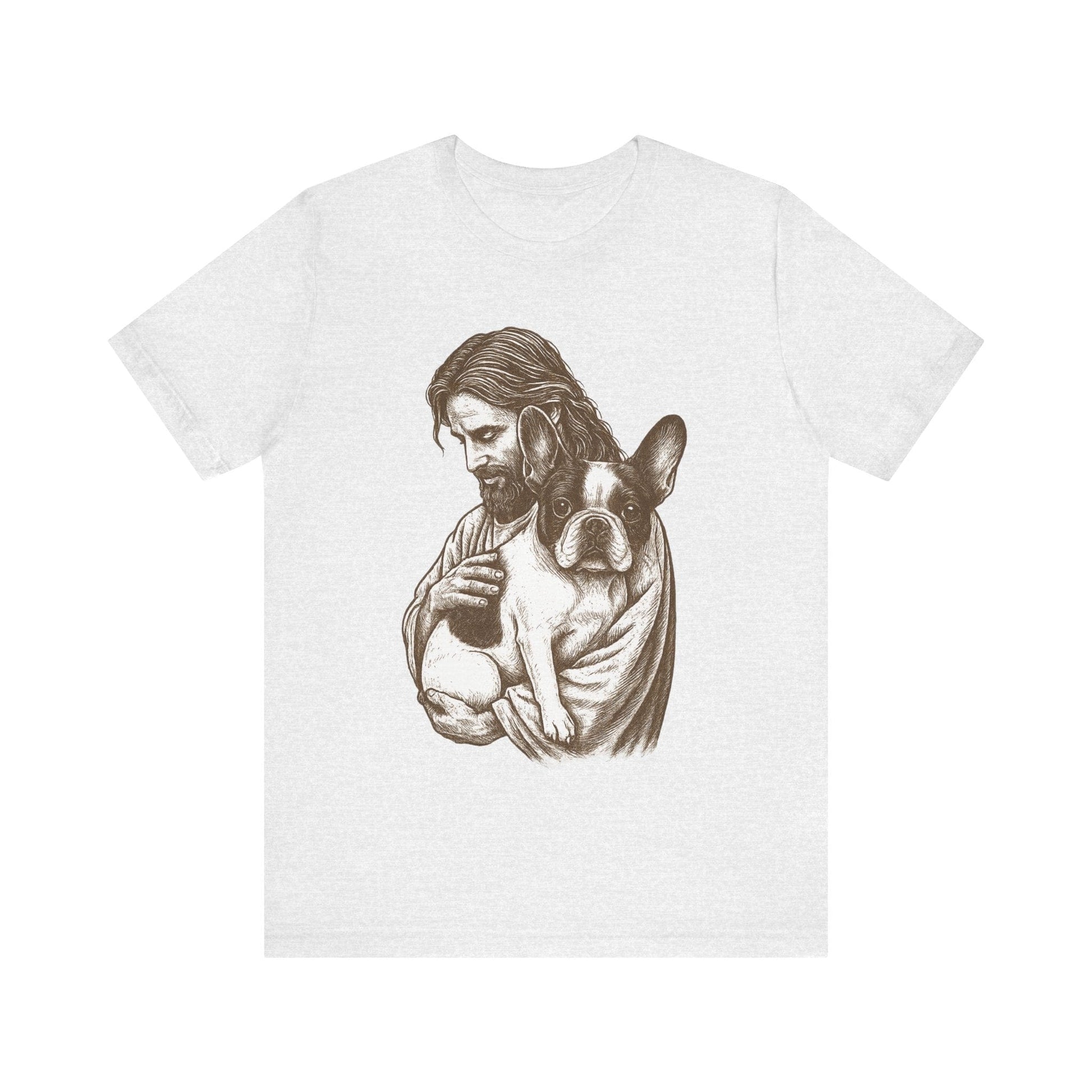 Piebald Frenchie Jesus TShirt