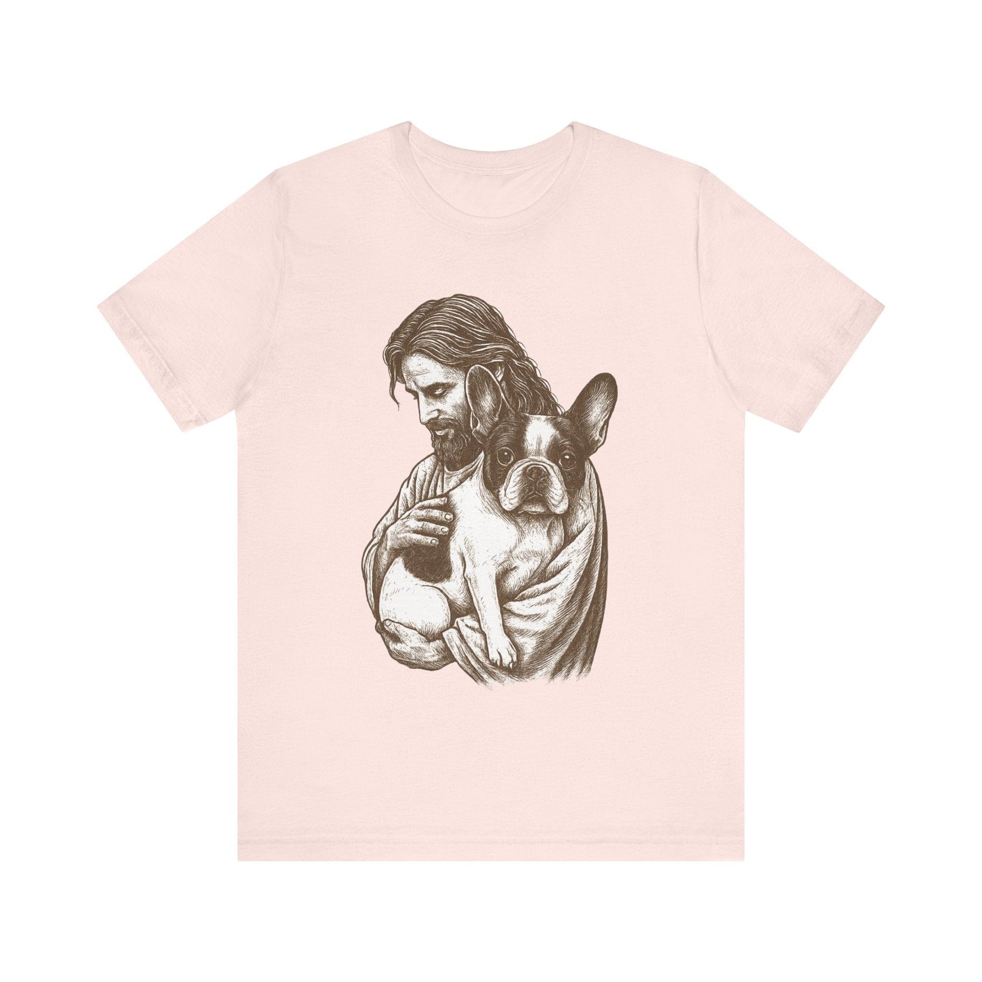 Piebald Frenchie Jesus TShirt
