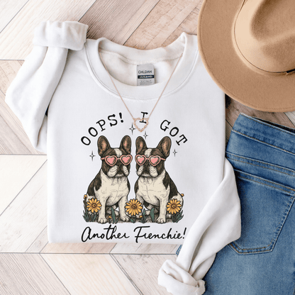 Piebald Frenchie Oops Sweatshirt White