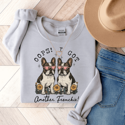 Piebald Frenchie Oops Sweatshirt Ash