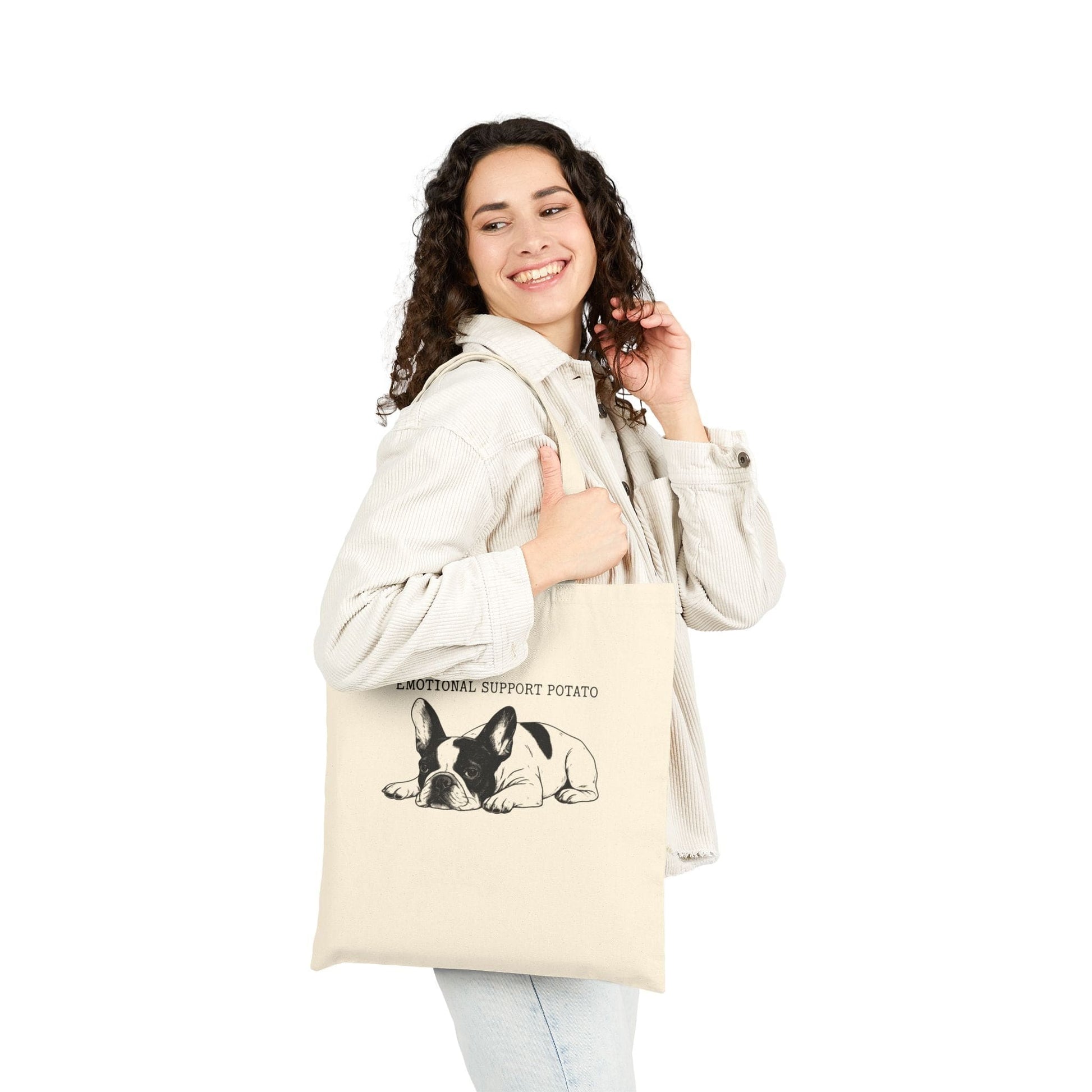 Piebald Frenchie Potato Tote Bag