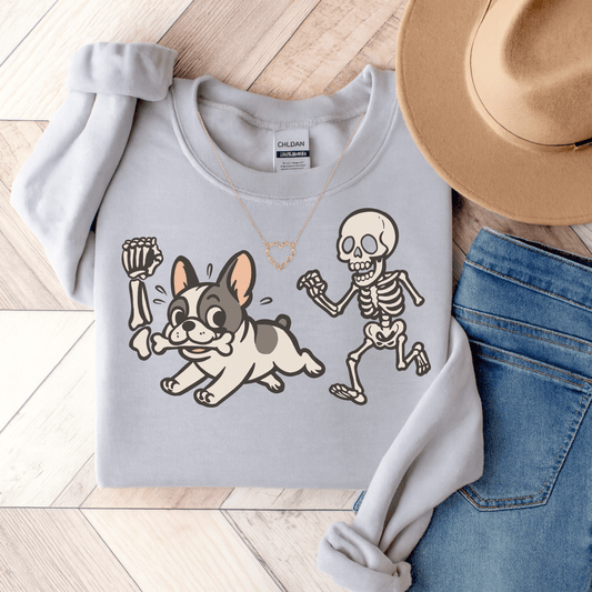 Piebald Frenchie Robber Sweatshirt Ash