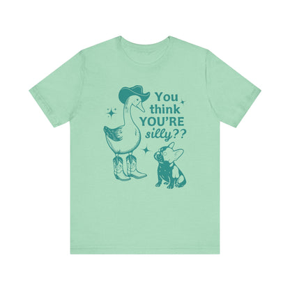 Piebald Frenchie Silly Goose Tshirt