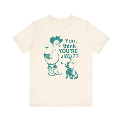 Piebald Frenchie Silly Goose Tshirt