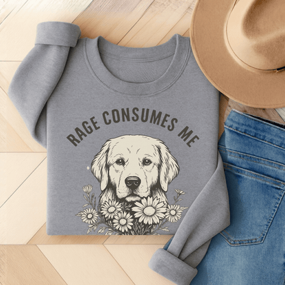 Rage Golden Retriever Unisex Sweatshirt