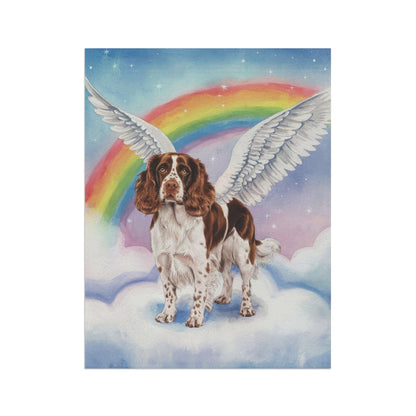 Printify Home Decor Rainbow Bridge Brown Springer Spaniel, Loss of Pet Garden Flag, Yard Spring Grieving Dog