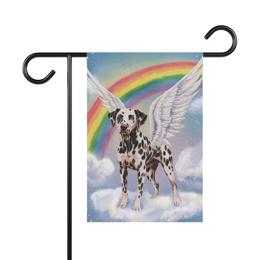 Printify Home Decor 12'' × 18'' Rainbow Bridge Dalmation, Loss of Pet Garden Flag, Front Yard Spring Decor, Grieving Dog Memorial