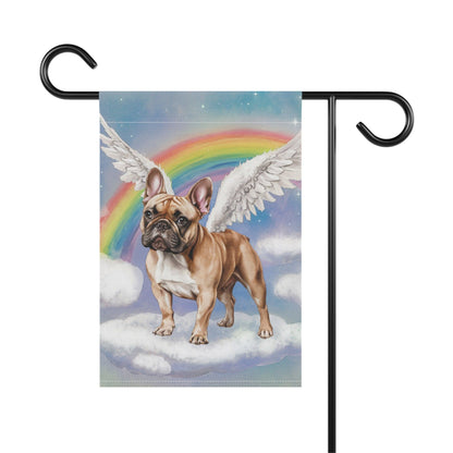 Printify Home Decor Rainbow Bridge Fawn French Bulldog, Loss of Pet Garden Flag, Yard Spring Decor, Grieving Memorial