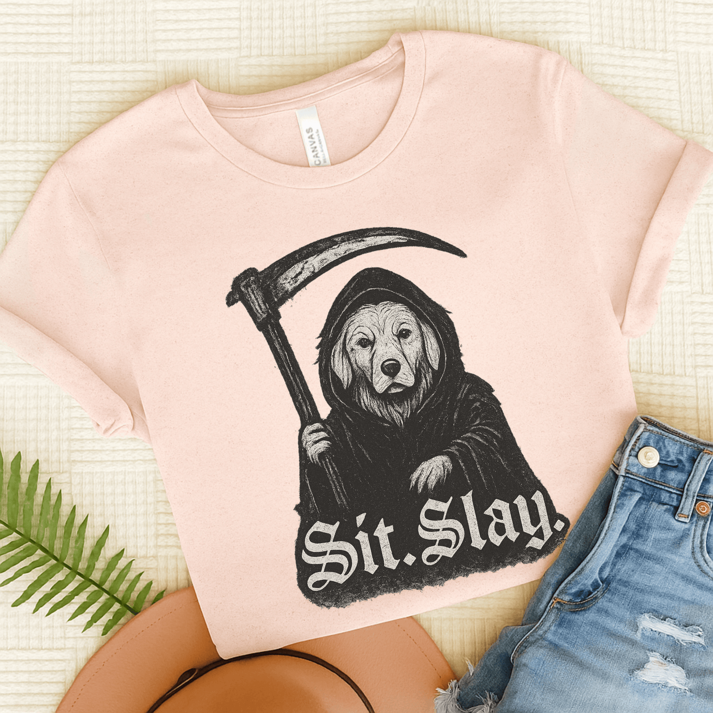 Reaper Golden Retriever Unisex Tshirt Soft Pink