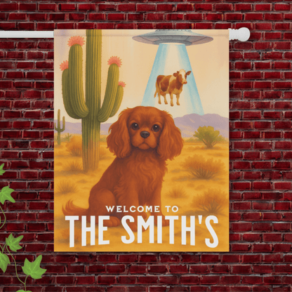 Ruby Cavalier Aliens Garden Flag 24.5'' × 32''