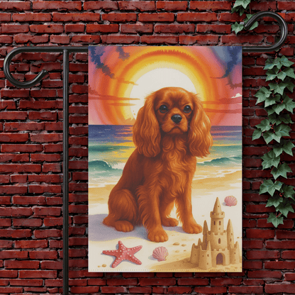Ruby Cavalier Beach Garden Flag 12'' × 18''