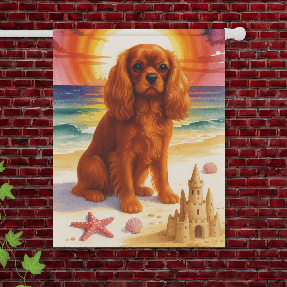 Ruby Cavalier Beach Garden Flag 24.5'' × 32''