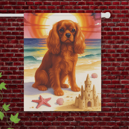 Ruby Cavalier Beach Garden Flag 24.5'' × 32''